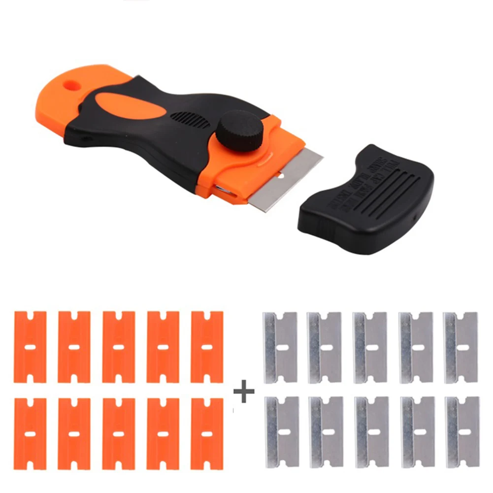1*Scraper + 10*Plastic Blade + 10*Metal Blades Handle Sticker Removal Tool Cleaning Professional Parts Accessories Razor
1*Scraper + 10*Plastic Blade + 10*Metal Blades Handle Sticker Removal Tool Cleaning Professional Parts Accessories Razor