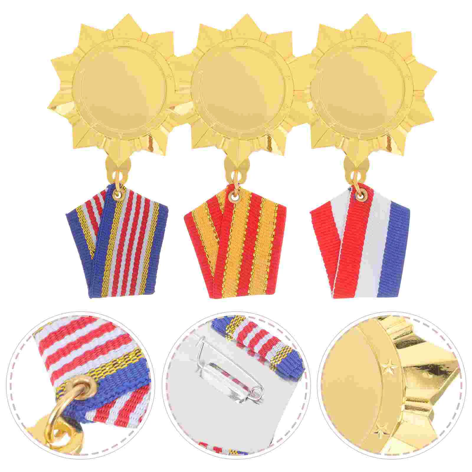 

Veteran Medal Memorial Alloy Kids Party Badge Lapel Pin Award Medals Game Prop Toys