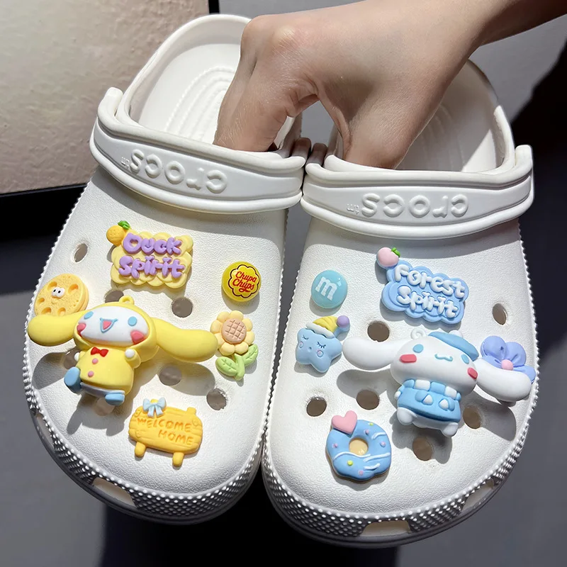 14 шт. новые аксессуары для обуви Sanrio обувь с героями мультфильмов Kawaii Cinnamoroll набор