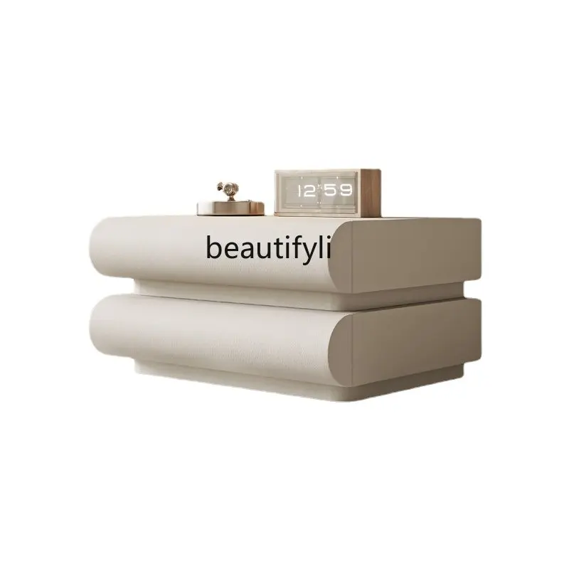 zq Cream Style White Bedside Table Leather Italian Minimalist Bedroom Solid Wood Bed Side Storage Cabinet Locker
zq Cream Style White Bedside Table Leather Italian Minimalist Bedroom Solid Wood Bed Side Storage Cabinet Locker