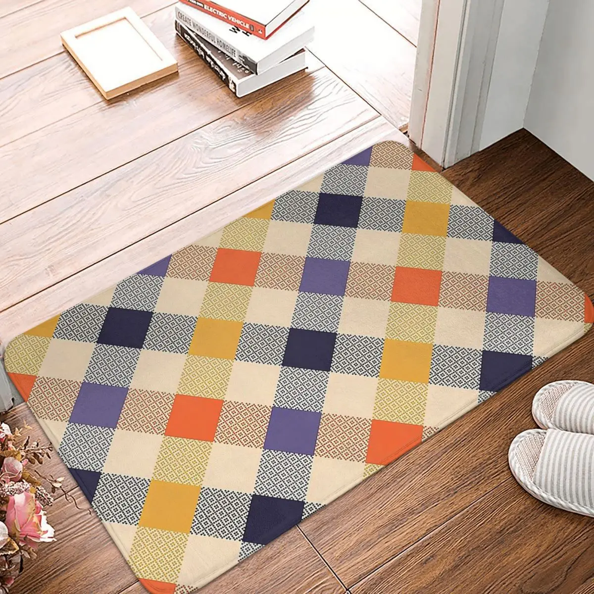 Plaid Art Bathroom Non-Slip Carpet Buffalo Pattern Colorful Living Room Mat Welcome Doormat Floor Decoration Rug
Plaid Art Bathroom Non-Slip Carpet Buffalo Pattern Colorful Living Room Mat Welcome Doormat Floor Decoration Rug