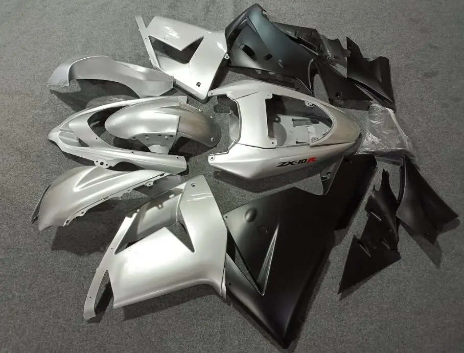 4Gifts New ABS Motorcycle Whole Fairings Body Kit Fit For Kawasaki NInja ZX-10R 2004 2005 Full Bodywork Set Silver
4Gifts New ABS Motorcycle Whole Fairings Body Kit Fit For Kawasaki NInja ZX-10R 2004 2005 Full Bodywork Set Silver