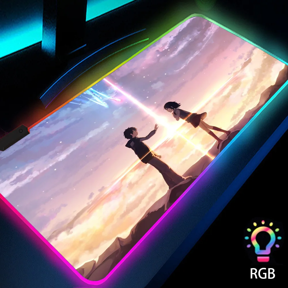 Gloway Your Name Anime Rgb Mouse Pad Gaming Mat for Pc Keyboard Deskmat Laptop Japan Keyboard Office Accessories Sakura Carpet
Gloway Your Name Anime Rgb Mouse Pad Gaming Mat for Pc Keyboard Deskmat Laptop Japan Keyboard Office Accessories Sakura Carpet