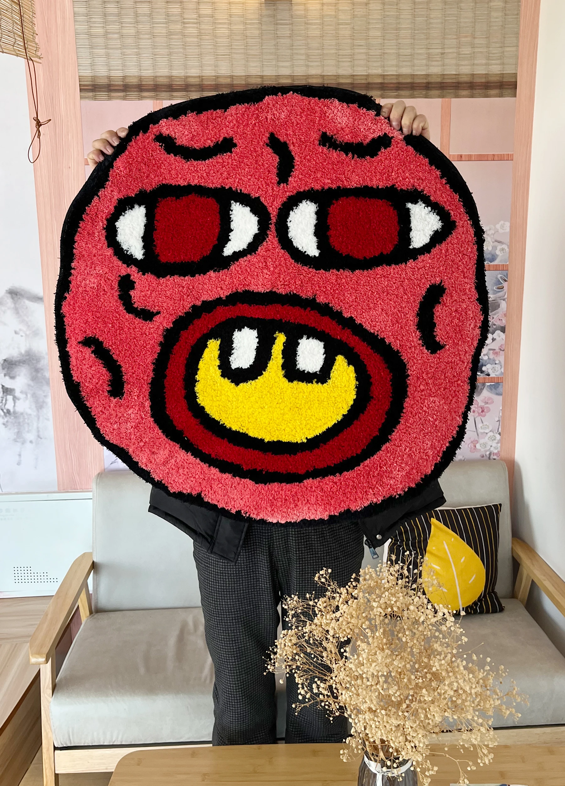Cherry Bomb Rug Pink Handmade Tufted Carpet Room Decor Kawaii Rug Small Rugs Cartoon Circle Punch Needle Rug for Home Gifts
Cherry Bomb Rug Pink Handmade Tufted Carpet Room Decor Kawaii Rug Small Rugs Cartoon Circle Punch Needle Rug for Home Gifts