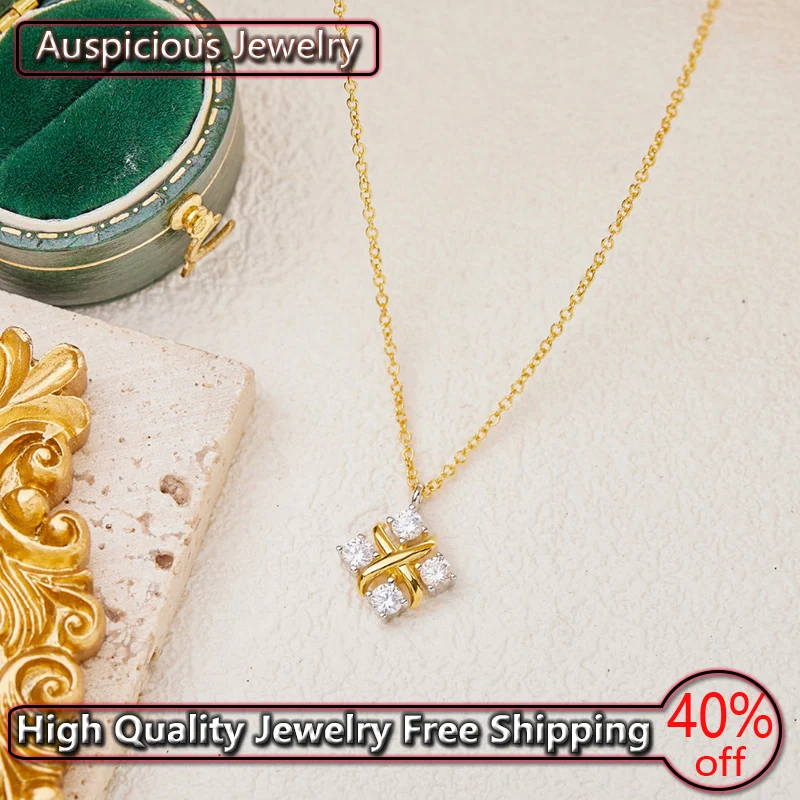 S925 Silver Classic Style Gold Cross Fashion Necklace High end Atmosphere For Women's Clavicle Chain Party Birthday Jewelry Gift
S925 Silver Classic Style Gold Cross Fashion Necklace High end Atmosphere For Women's Clavicle Chain Party Birthday Jewelry Gift