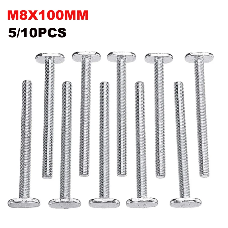 5/10Pcs Screw Bolt Fastener Tool M8X100mm Drop-in Stud T-Nut Sliding Bolt for 30 Series Miter Track Woodworking Tool
5/10Pcs Screw Bolt Fastener Tool M8X100mm Drop-in Stud T-Nut Sliding Bolt for 30 Series Miter Track Woodworking Tool