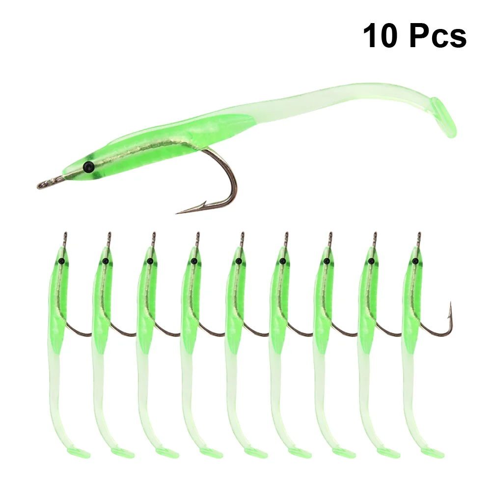 10 PCS Saltwater Lures Fishing Bait Hook Freshwater Luminous Fake Baits Eel Shape Pike
10 PCS Saltwater Lures Fishing Bait Hook Freshwater Luminous Fake Baits Eel Shape Pike