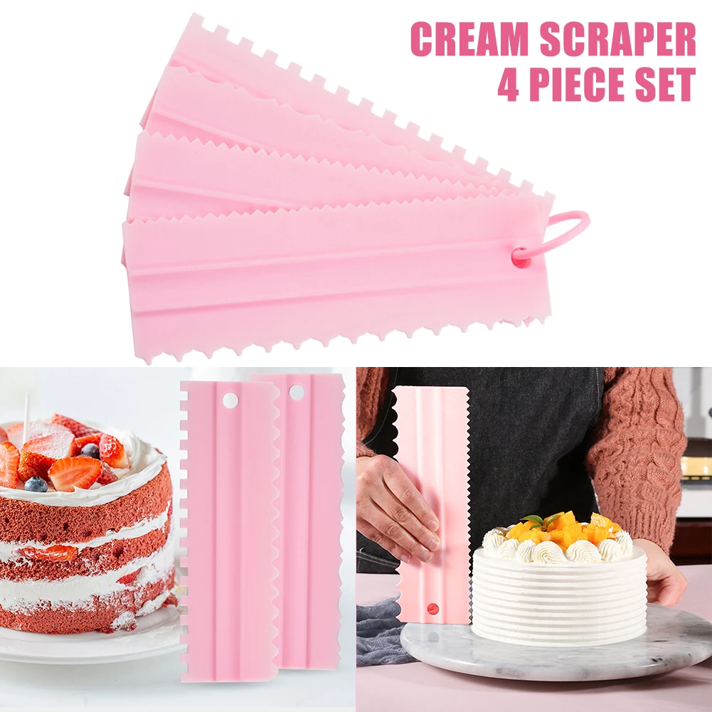 4PCS/Set New Comb Cake Scraper Pattern Cream ScraperDIY Baking Tools Plastic Cream Scraper Set Baking Tools Direct Sales
4PCS/Set New Comb Cake Scraper Pattern Cream ScraperDIY Baking Tools Plastic Cream Scraper Set Baking Tools Direct Sales