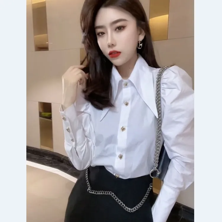 Chic Vintage Women Spring Autumn Elegant Single-breasted Satin Silk Shirt Female Casual Office Ladies Work Formal Top Shirts W74
Chic Vintage Women Spring Autumn Elegant Single-breasted Satin Silk Shirt Female Casual Office Ladies Work Formal Top Shirts W74