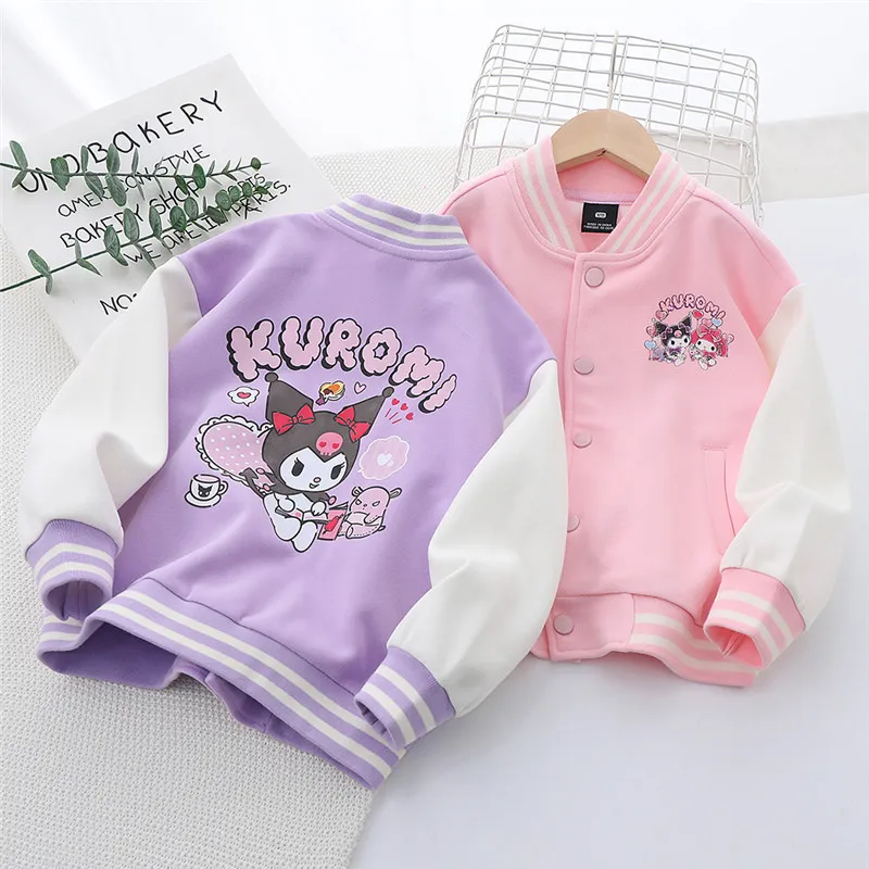 Kawaii Sanrio My Melody Kuromi Cute Cartoon Girls Coat Baseball Uniform Autumn New Children's Tops Sports Cardigan Jacket
Kawaii Sanrio My Melody Kuromi Cute Cartoon Girls Coat Baseball Uniform Autumn New Children's Tops Sports Cardigan Jacket