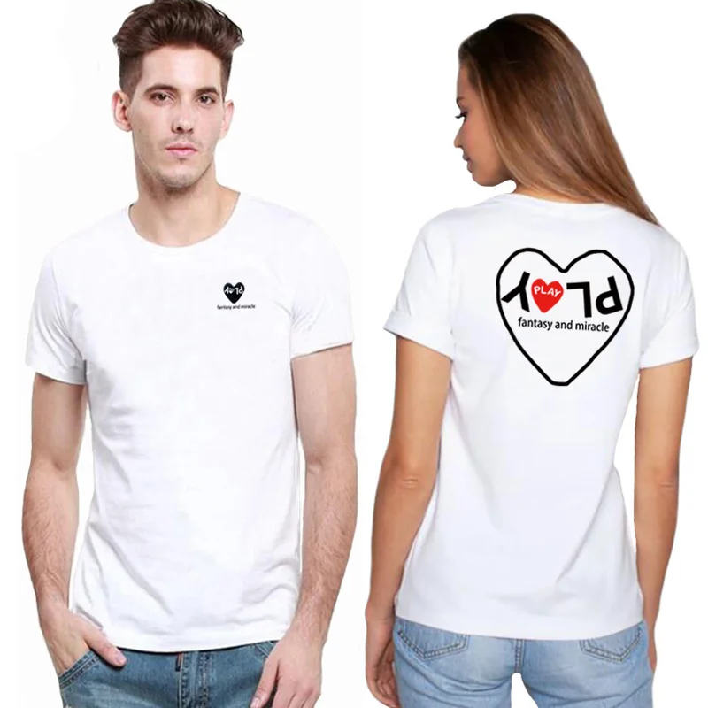 Футболка с круглым вырезом для мужчин и женщин, хлопковая Свободная рубашка с вышивкой сердечком, надписью, с вырезами на спине, с коротким р... 
Футболка с круглым вырезом для мужчин и женщин, хлопковая Свободная рубашка с вышивкой сердечком, надписью, с вырезами на спине, с коротким р...