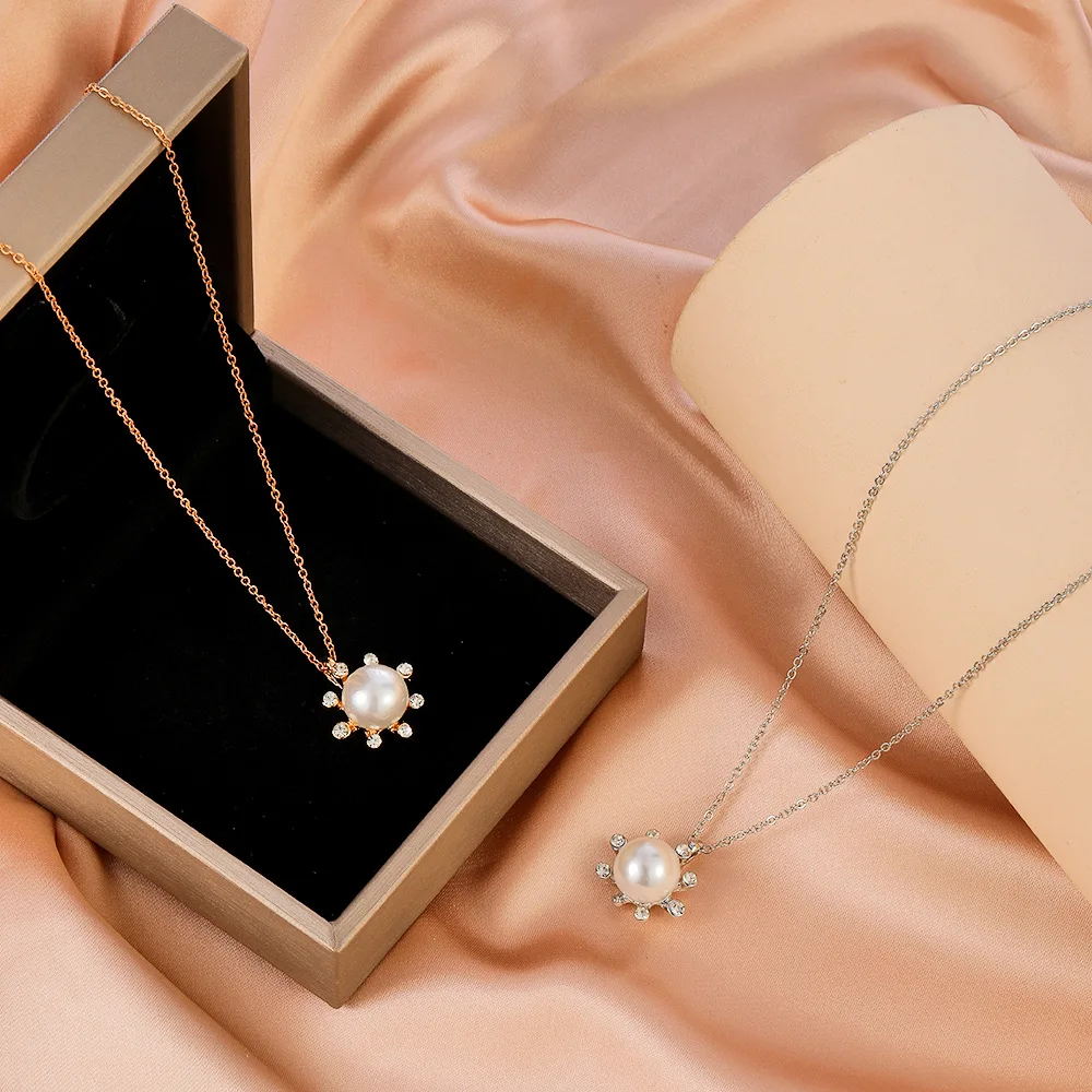Pearl Pendant Necklace for Women Gold Silver Chain Elegant Sunflower Boho Statement Necklaces Hip Hop Aesthetic Jewelry colar
Pearl Pendant Necklace for Women Gold Silver Chain Elegant Sunflower Boho Statement Necklaces Hip Hop Aesthetic Jewelry colar