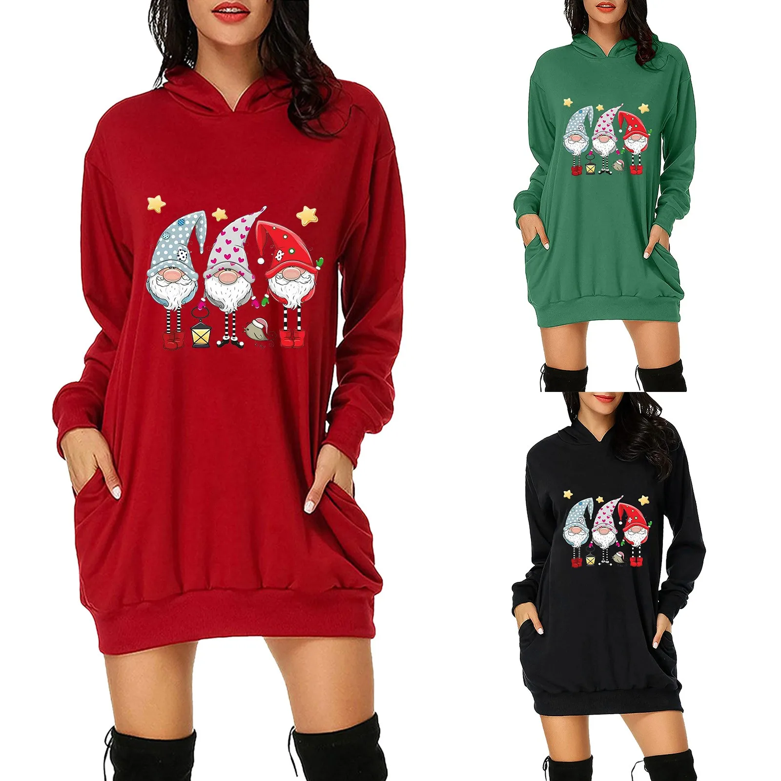 Women's Fashion Printed Hoodie Bag Hip Pocket Print Hoodie Fashion Dress V Neck Tunic Dress for Women Dress Loose Casual Dress
Women's Fashion Printed Hoodie Bag Hip Pocket Print Hoodie Fashion Dress V Neck Tunic Dress for Women Dress Loose Casual Dress