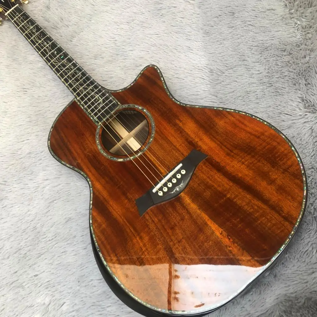 KOA top PS14 acoustic guitar,Cocobolo Back and sides,41 inches Ebony fingerboard abalone inlay Acoustic Electric Guitar
KOA top PS14 acoustic guitar,Cocobolo Back and sides,41 inches Ebony fingerboard abalone inlay Acoustic Electric Guitar