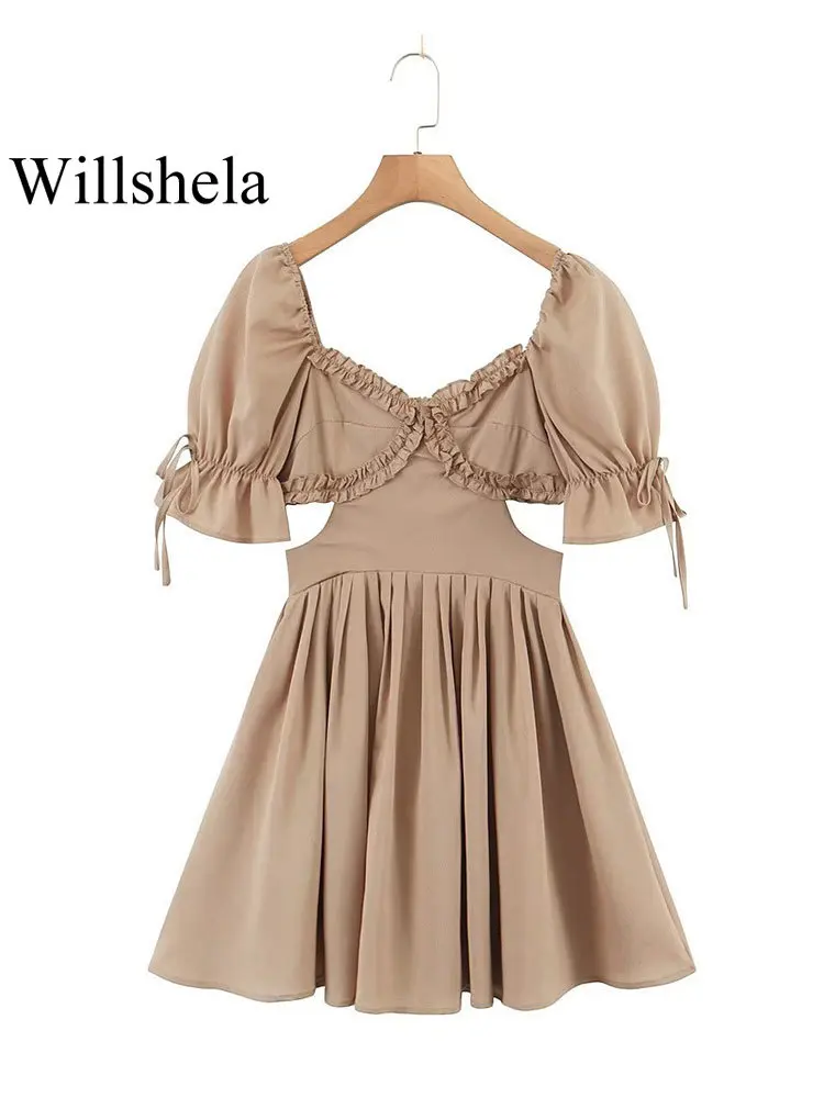 Платье-мини Плиссированное цвета хаки с длинным рукавом, квадратным вырезом и молнией сзади
Платье-мини Плиссированное цвета хаки с длинным рукавом, квадратным вырезом и молнией сзади