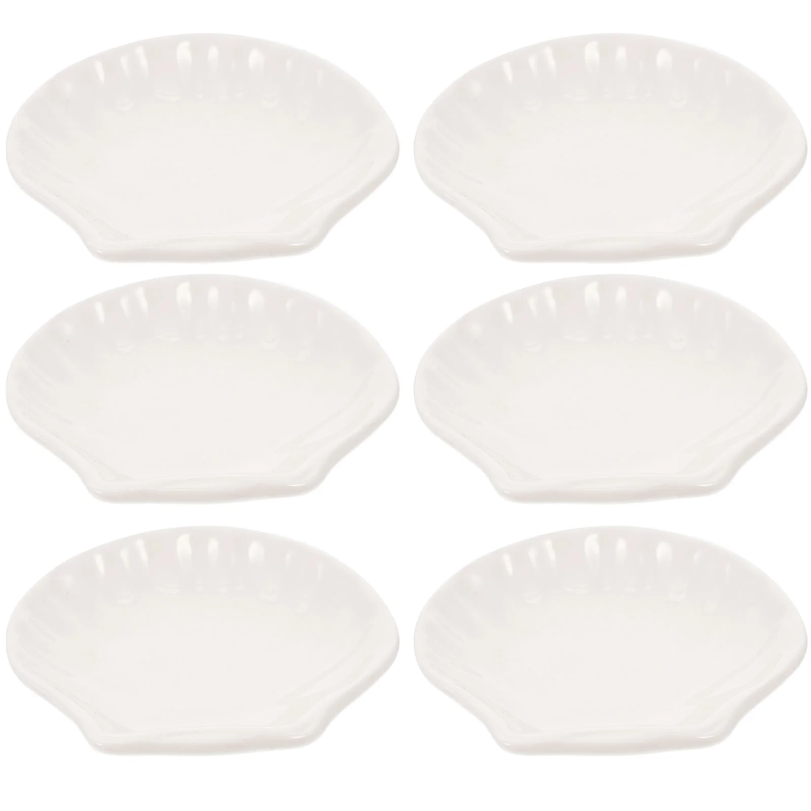 

6pcs Porcelain Serving Platter Bowls Dessert Plates Shall Ceramic Salad Bowls for Rice- Cereal Soup Bowls for Home Restaurant