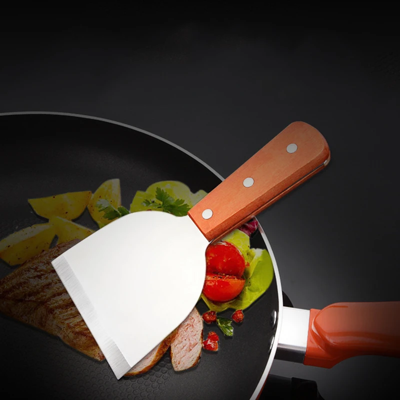 1pc Stainless-Steel Wood Steak Pancake Spatula Pizza Grill Flipper Cook Tools For Barbecue Baking Pizza Home Kitchen Accessories
1pc Stainless-Steel Wood Steak Pancake Spatula Pizza Grill Flipper Cook Tools For Barbecue Baking Pizza Home Kitchen Accessories
