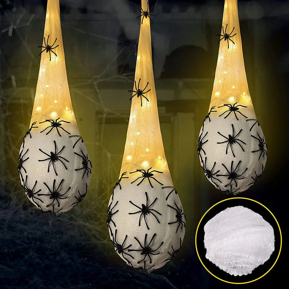 3pcs Halloween Luminous Spider Web Egg Bag for Outdoor Indoor Garden Tree Ornaments Festival Party Decoration Supplies Gifts
3pcs Halloween Luminous Spider Web Egg Bag for Outdoor Indoor Garden Tree Ornaments Festival Party Decoration Supplies Gifts