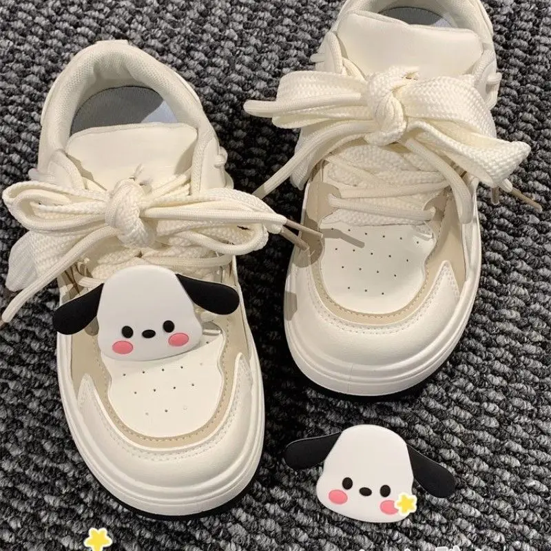 New Anime Cartoon Sanrio Pochacco Cute Sports Sneakers White Shoes Thick Sole for Comfort Breathable Girls Kawaii Sneakers
New Anime Cartoon Sanrio Pochacco Cute Sports Sneakers White Shoes Thick Sole for Comfort Breathable Girls Kawaii Sneakers