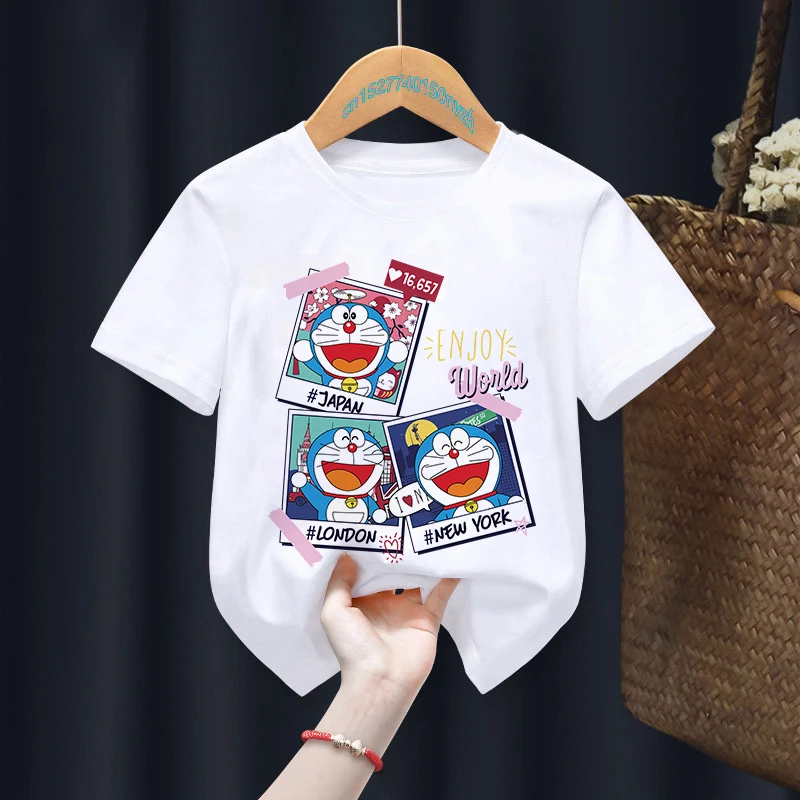 New Doraemon Nobita Nobi T-shirt Kawaii Cat T Shirt Anime Cartoons Short Sleeve Children Casual Clothes Top Tee for Kid Girl Boy
New Doraemon Nobita Nobi T-shirt Kawaii Cat T Shirt Anime Cartoons Short Sleeve Children Casual Clothes Top Tee for Kid Girl Boy
