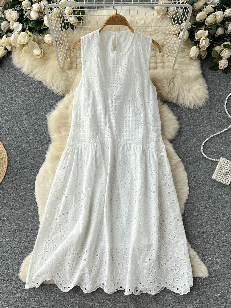 Женское винтажное платье с вышивкой, летнее однотонное повседневное длинное платье-трапеция без рукавов
Женское винтажное платье с вышивкой, летнее однотонное повседневное длинное платье-трапеция без рукавов