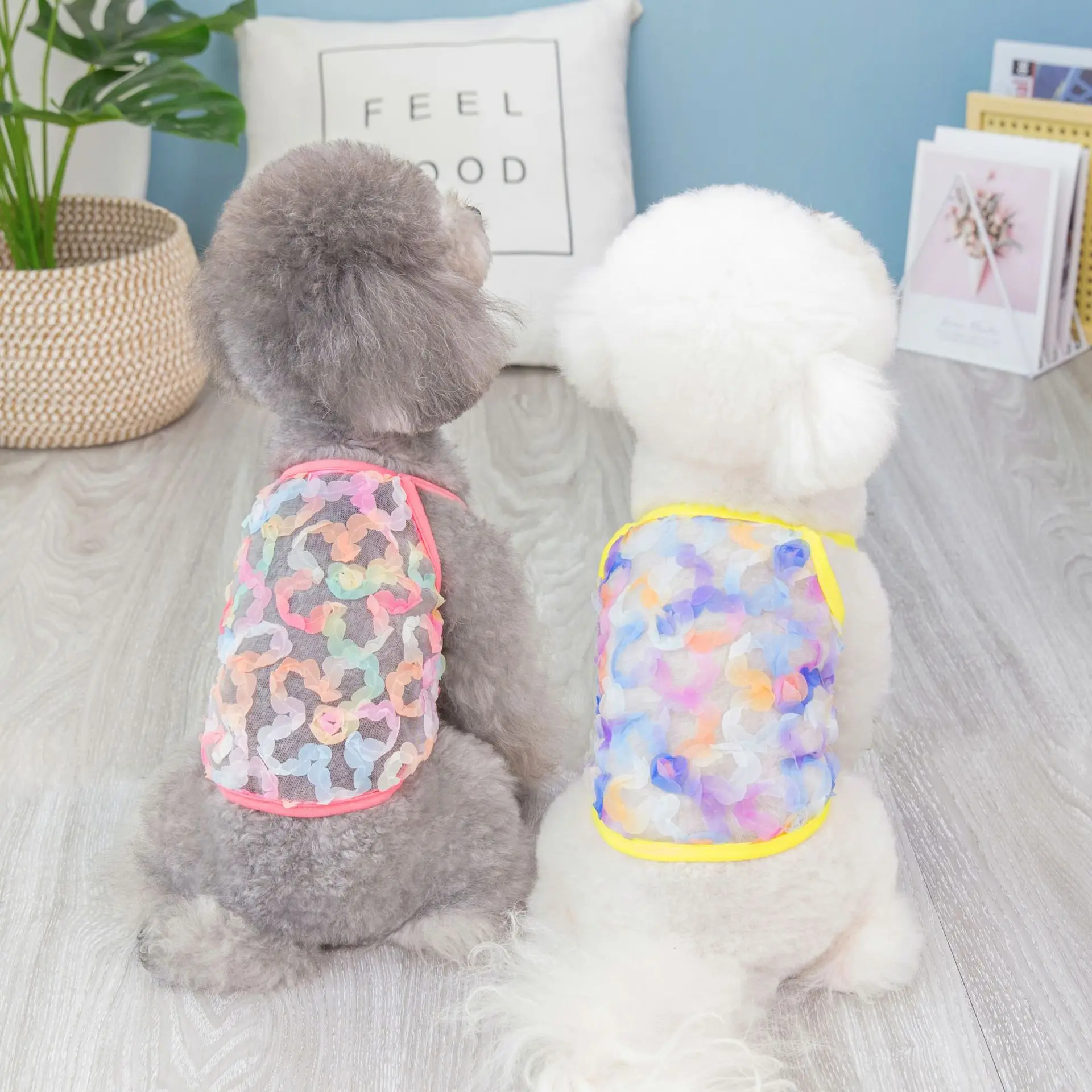 

Cute Cartoon Similar Splicing Pet Dog Clothes Summer Dog Cat Vest Cat Teddy Bear Pet Puppy Breathable Cool Clothing Dog Costume