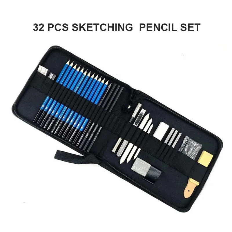 32 Pcs Professional Sketching Drawing Pencils Kit Set Wood Charcoal Pencil for Art Supplies School Students
32 Pcs Professional Sketching Drawing Pencils Kit Set Wood Charcoal Pencil for Art Supplies School Students