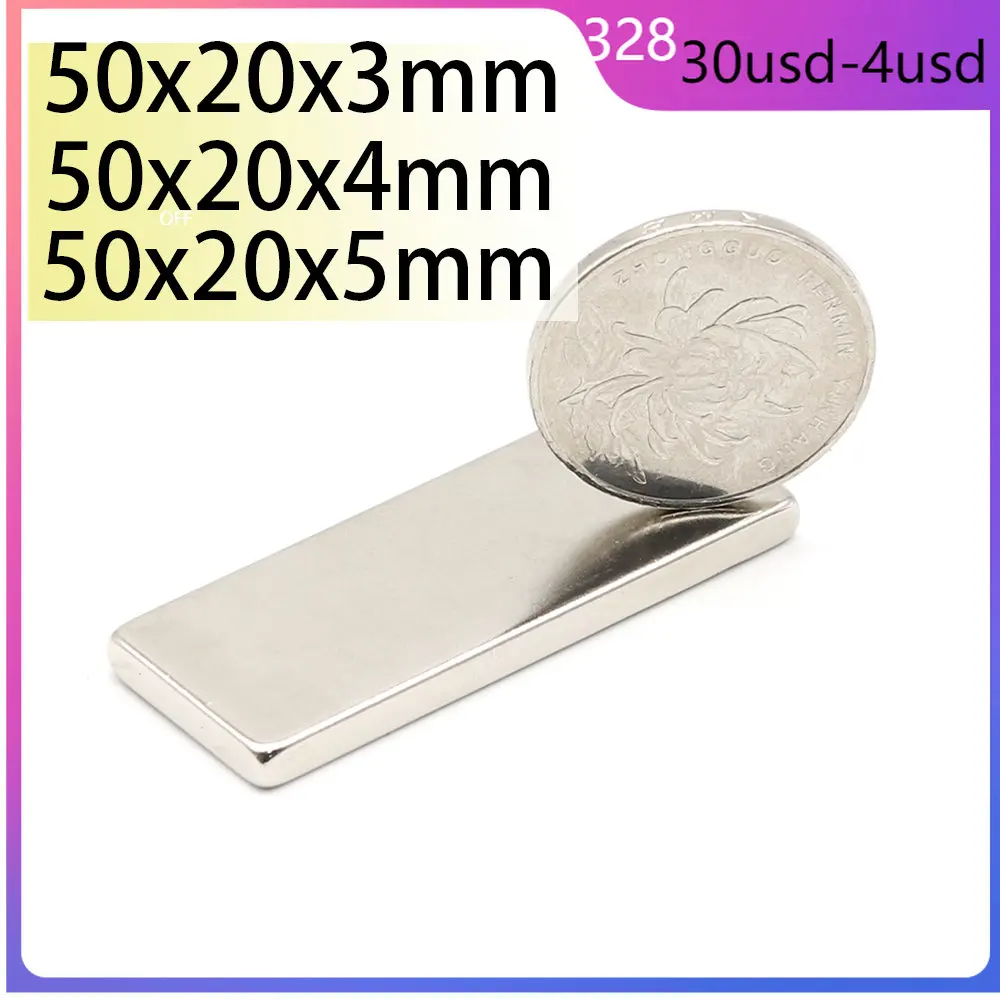 15/20pcs 50x20x3 50x20x4 50x20x5 Rectangle Neodymium Bar block Strong Magnets Rare Earth Magnets for Fridge Office Family Search
15/20pcs 50x20x3 50x20x4 50x20x5 Rectangle Neodymium Bar block Strong Magnets Rare Earth Magnets for Fridge Office Family Search