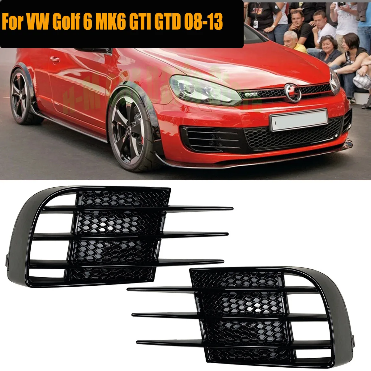 2PCS/SET Fog Light Cover Grille Trim Front Bumper Canard Splitter For Volkswagen VW Golf 6 MK6 GTI GTD 2008-2013 Car Accessories
2PCS/SET Fog Light Cover Grille Trim Front Bumper Canard Splitter For Volkswagen VW Golf 6 MK6 GTI GTD 2008-2013 Car Accessories
