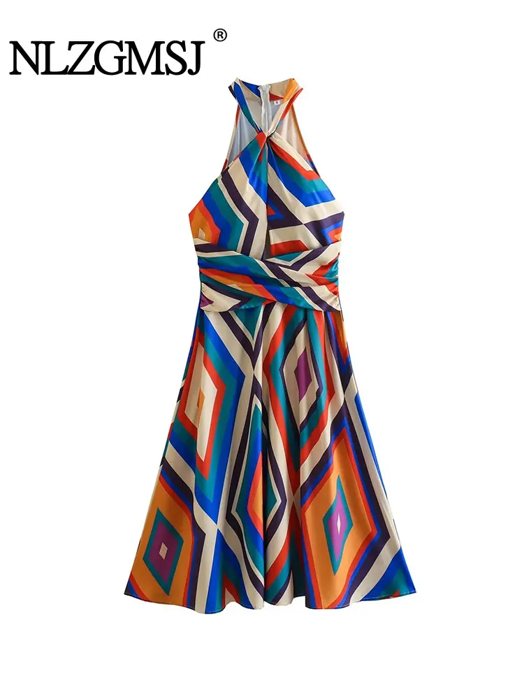 Nlzgmsj TRAF Women Sexy Printed Suspender Dress Thin Shoulder Strap Sleeveless Slim Dresses 2023 Spring Female Party Dress
Nlzgmsj TRAF Women Sexy Printed Suspender Dress Thin Shoulder Strap Sleeveless Slim Dresses 2023 Spring Female Party Dress