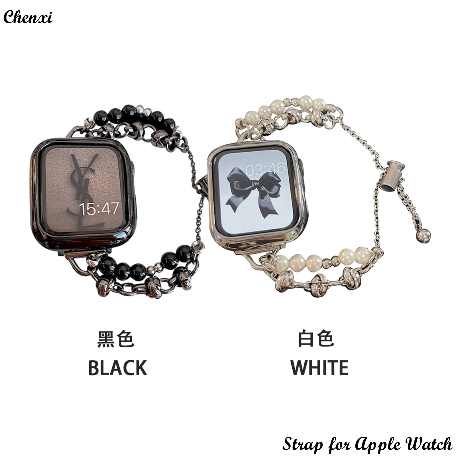 metal Pearl strap for Apple watch band bracelet chain for iwatch87654321SE Ultra 42/44/45women gentle wrist for women 40/41band
metal Pearl strap for Apple watch band bracelet chain for iwatch87654321SE Ultra 42/44/45women gentle wrist for women 40/41band