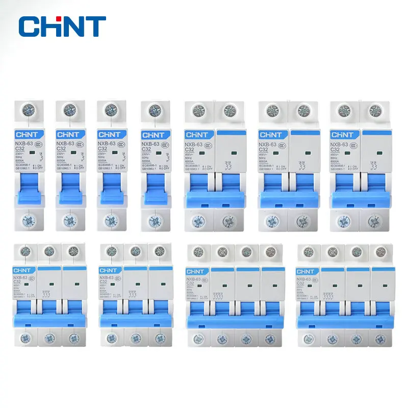 

CHINT NXB-63 DZ47 Mini Circuit Breaker NXB-63 DZ47 1p 2p 3p 4p 1A - 63A House MCB with Indication