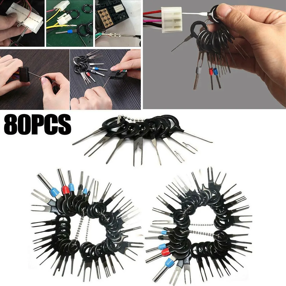 80Pcs Car Terminal Removal Tools Power Wiring Crimp Connector Puller Release Pin Extractor Kit For Car Plug Repair Tools
80Pcs Car Terminal Removal Tools Power Wiring Crimp Connector Puller Release Pin Extractor Kit For Car Plug Repair Tools