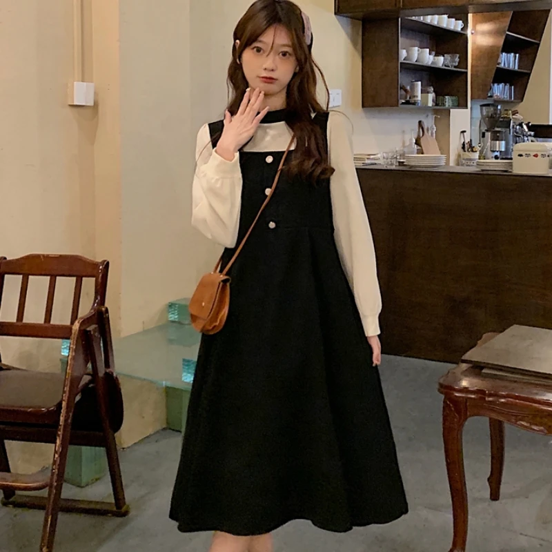 2023 Fake Two-piece Patchwork Temperament Round Neck French New Autumn Mid Length Dress For Women Free Shipping
2023 Fake Two-piece Patchwork Temperament Round Neck French New Autumn Mid Length Dress For Women Free Shipping