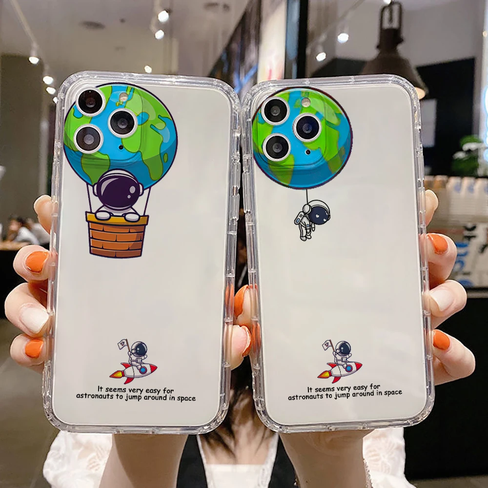 Cartoon Astronaut Luxury Ultra Thin Clear Phone Case For Apple iPhone 11 12 13 Pro Max 12 13 Mini X XR XS Max SE 6 6s 7 8 Plus
Cartoon Astronaut Luxury Ultra Thin Clear Phone Case For Apple iPhone 11 12 13 Pro Max 12 13 Mini X XR XS Max SE 6 6s 7 8 Plus