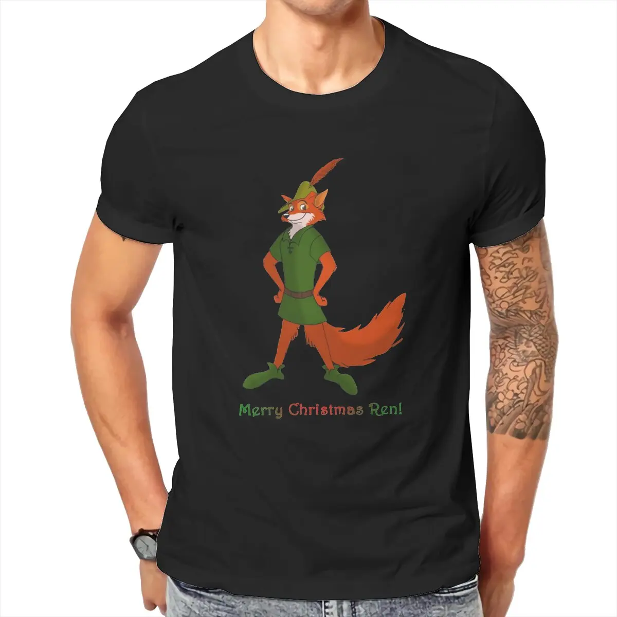 Vintage Merry Christmas Ren T-Shirts Men Crewneck 100% Cotton T Shirts Red Robin Hood Fox Cartoon Short Sleeve Tees Printed
Vintage Merry Christmas Ren T-Shirts Men Crewneck 100% Cotton T Shirts Red Robin Hood Fox Cartoon Short Sleeve Tees Printed