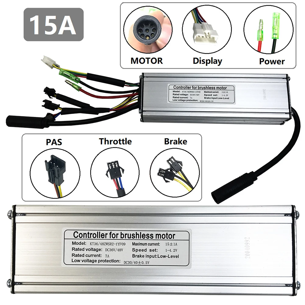 Ebike KT 36/48V 15A Double-Drive Controller For MTB Lithium Battery Conversion For KT Display Waterproof Connector Dual-drive
Ebike KT 36/48V 15A Double-Drive Controller For MTB Lithium Battery Conversion For KT Display Waterproof Connector Dual-drive