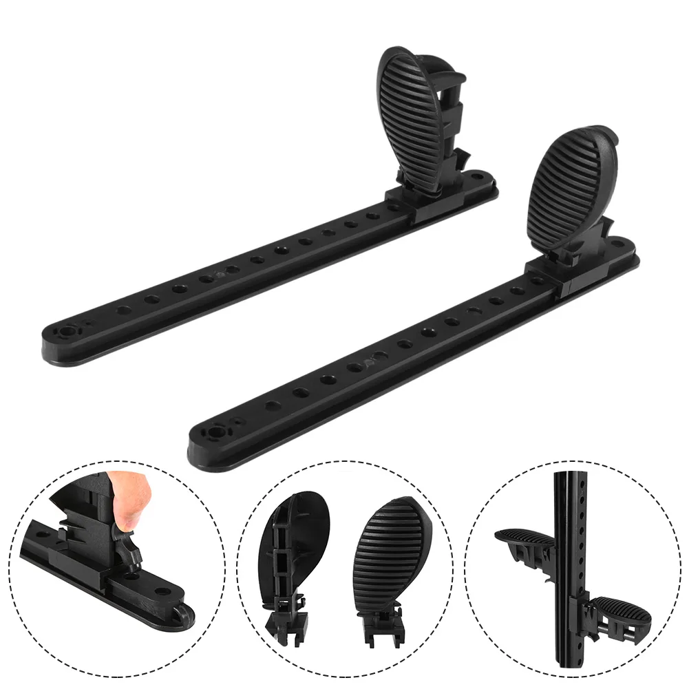 

1pair Foot Brace Pedal Canoe Kayak Foot Peg Rest Adjustable Locking Ship Locking Braces Pedals Boat Direction Control Left Right