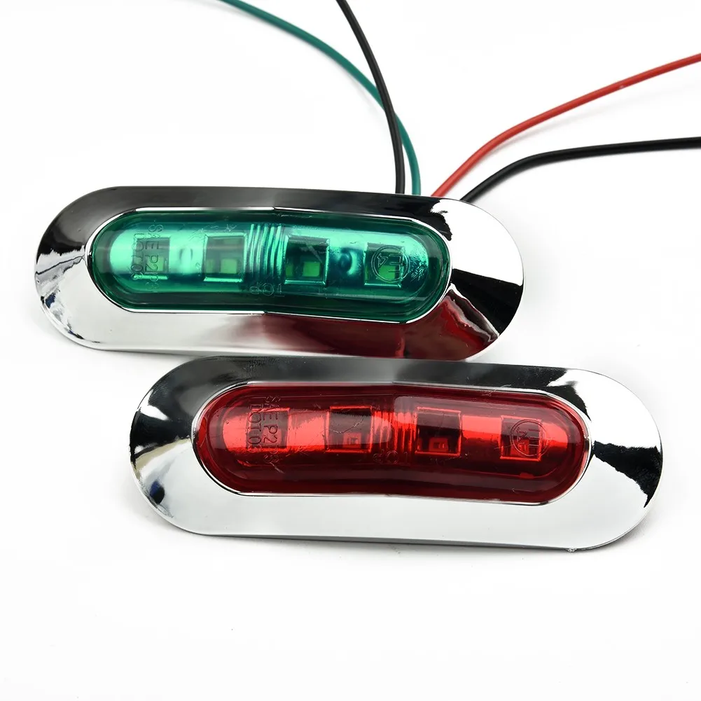 2pcs Sealed Waterproof Navigation LED Navigation LED Boat Lights Red Green For Buses Trucks Trailers Lorries DC 12V-24V
2pcs Sealed Waterproof Navigation LED Navigation LED Boat Lights Red Green For Buses Trucks Trailers Lorries DC 12V-24V