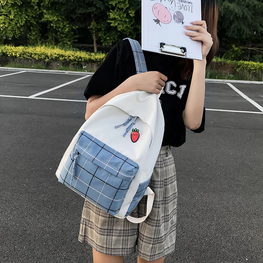 Fashion Plaid Women Oxford Cloth Backpack Student Teenage Girl School Book BagLarge Capacity Travel Shopping Bagpacks
Fashion Plaid Women Oxford Cloth Backpack Student Teenage Girl School Book BagLarge Capacity Travel Shopping Bagpacks