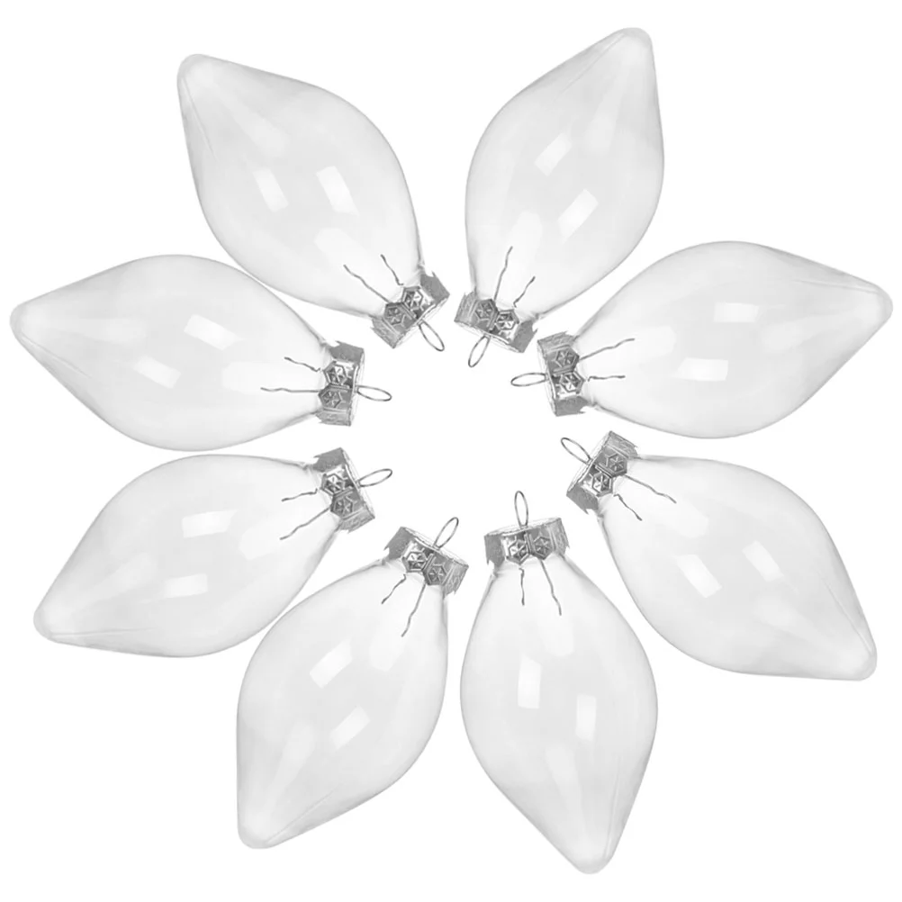 8 Pcs Christmas Tree Decorations Clear Ornaments Crafts Plastic Pendant Fillable
8 Pcs Christmas Tree Decorations Clear Ornaments Crafts Plastic Pendant Fillable