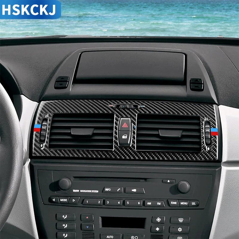 For BMW X3 E83 2004 2005 2006 2007 2008 2009 2010 Carbon Fiber Central Air Conditioning Outlet Stickers Interior Car Accessories
For BMW X3 E83 2004 2005 2006 2007 2008 2009 2010 Carbon Fiber Central Air Conditioning Outlet Stickers Interior Car Accessories