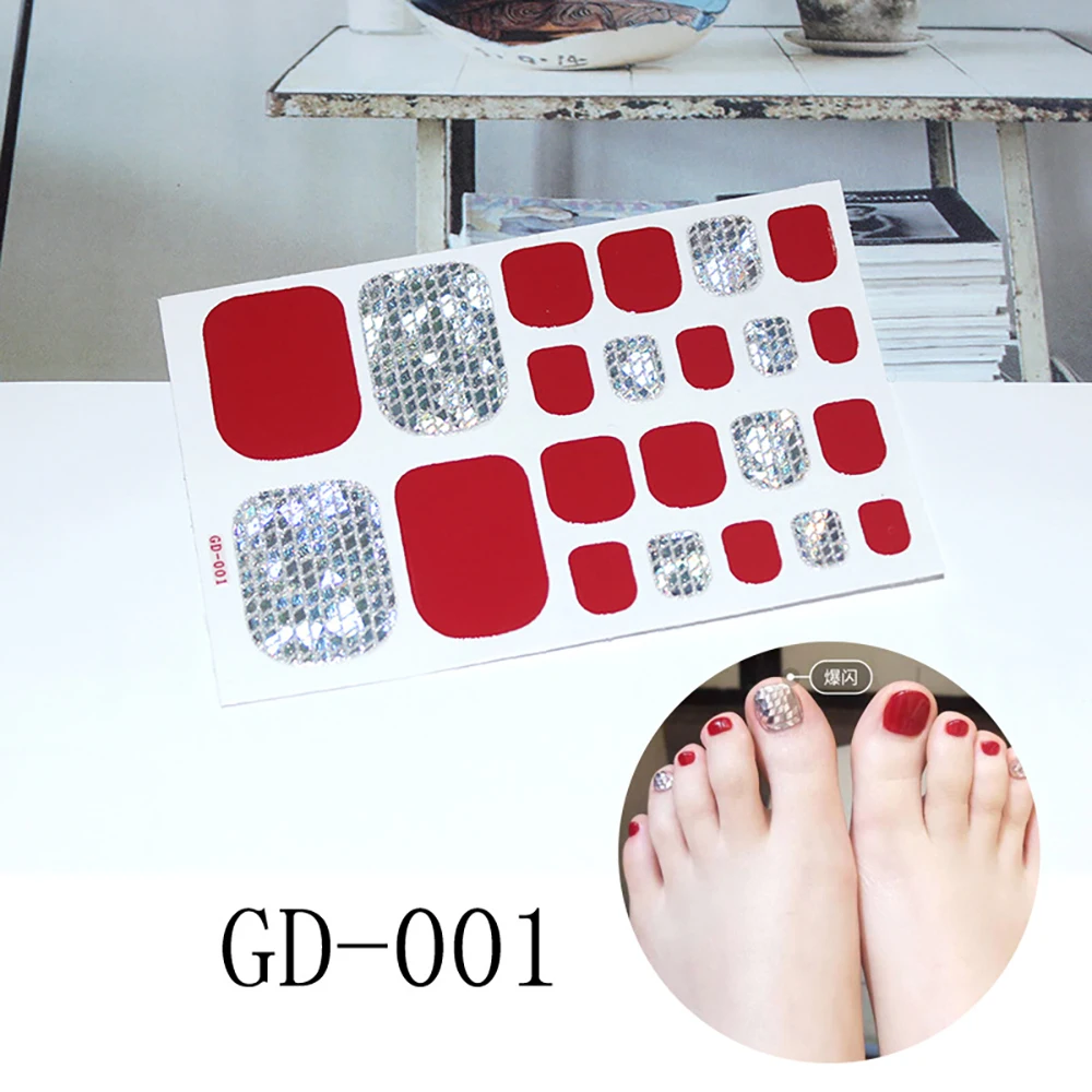 Stamping Laser Toe Nail Stickers Full Cover Manicure Sticker Self Adhesive Stickers for Nails Art
Stamping Laser Toe Nail Stickers Full Cover Manicure Sticker Self Adhesive Stickers for Nails Art
