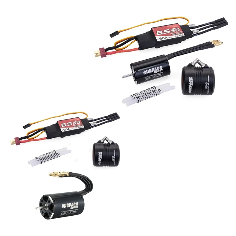 SURPASS HOBBY Waterproof 2948 Motor Water Cooling Jacket 50A Brushless ESC Program Card for RC Boat Accessories
SURPASS HOBBY Waterproof 2948 Motor Water Cooling Jacket 50A Brushless ESC Program Card for RC Boat Accessories