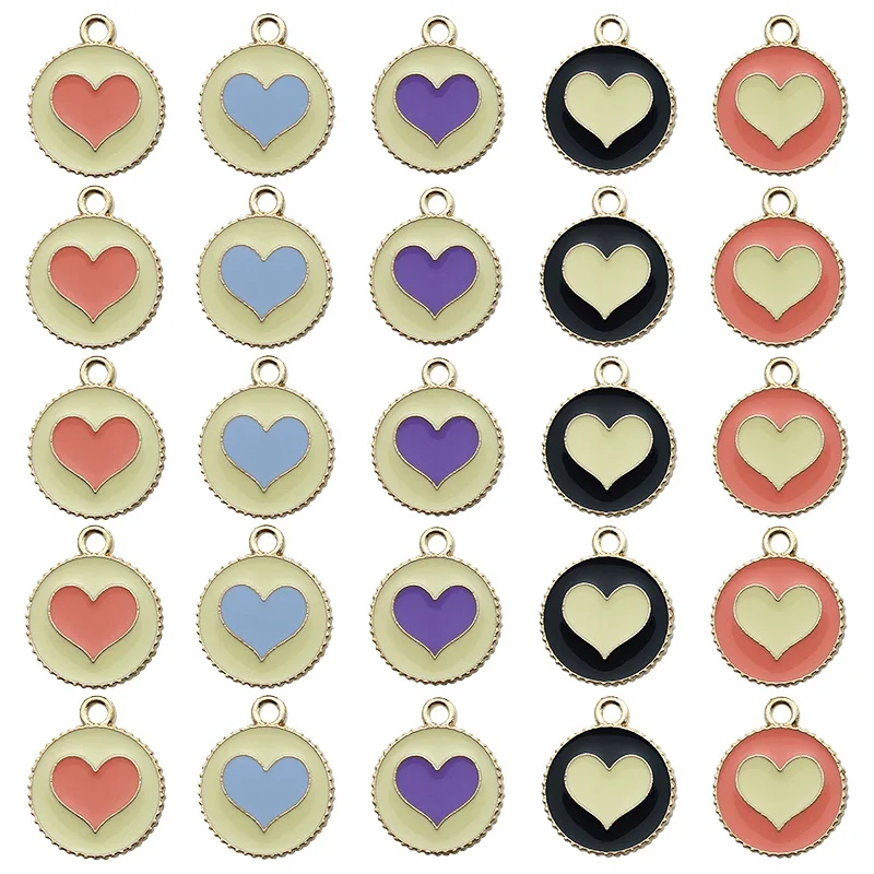 20Pcs Alloy Metal Drop Oil Heart Charms Flat Round with Love Pendants for DIY Earring Necklace Jewelry Making Findings 15x18mm
20Pcs Alloy Metal Drop Oil Heart Charms Flat Round with Love Pendants for DIY Earring Necklace Jewelry Making Findings 15x18mm