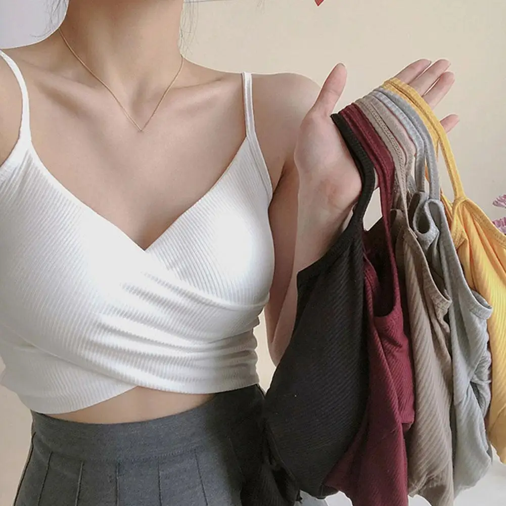 Fashion Sexy Women V Neck Crop Tops Summer Ladies Slim Sports Casual Vest Pure Color Patchwork Sleeveless Camisole Tank Tops
Fashion Sexy Women V Neck Crop Tops Summer Ladies Slim Sports Casual Vest Pure Color Patchwork Sleeveless Camisole Tank Tops