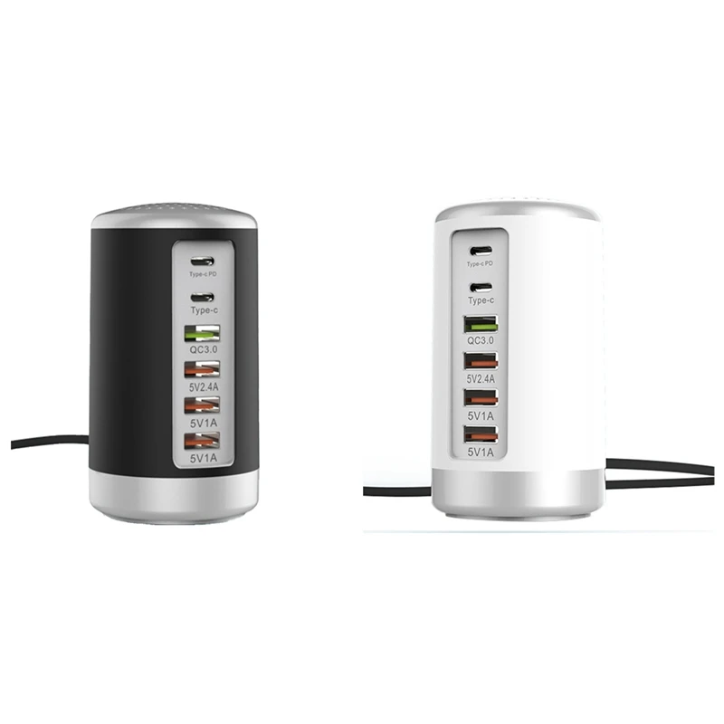 1 PCS 65W USB Multi-Port Charger TYPE-C Fast Charging Charger Desktop Base Charger US Plug Black
1 PCS 65W USB Multi-Port Charger TYPE-C Fast Charging Charger Desktop Base Charger US Plug Black