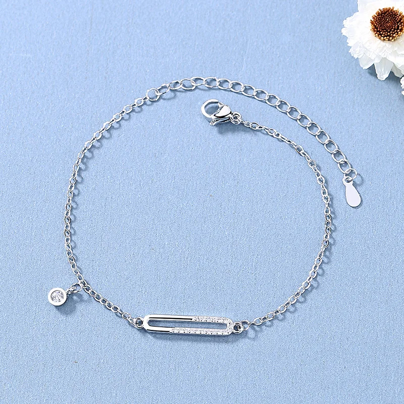KOFSAC Fashion Simple S925 Silver Bracelets For Women Zircon Geometric Oval Bracelet Jewelry Chic Girl Student Accessories
KOFSAC Fashion Simple S925 Silver Bracelets For Women Zircon Geometric Oval Bracelet Jewelry Chic Girl Student Accessories