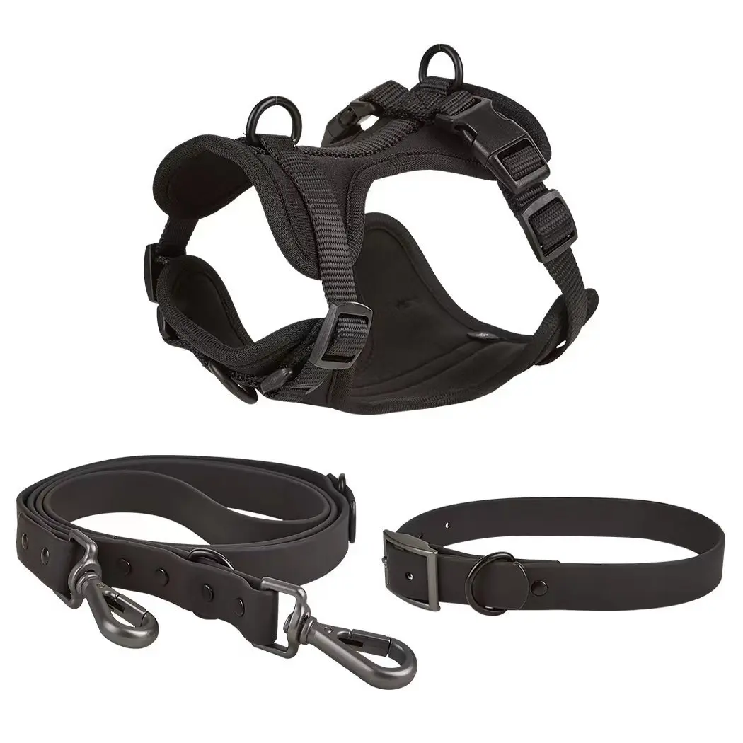 Dog Outdoor Flat Rope Traction Rope Chest And Back Collar Three-piece Set Adjustable Size, Dog Chain Multicolor Dog Rope Set
Dog Outdoor Flat Rope Traction Rope Chest And Back Collar Three-piece Set Adjustable Size, Dog Chain Multicolor Dog Rope Set