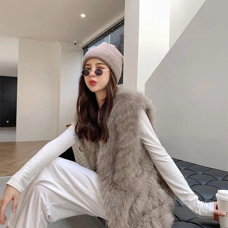 Long Faux Fur Vest Puffa Jacket Plus Size Women's Slim-fit Fake Fur Coat High Quality Faux Fur Vest Jacket Vest for Women R2
Long Faux Fur Vest Puffa Jacket Plus Size Women's Slim-fit Fake Fur Coat High Quality Faux Fur Vest Jacket Vest for Women R2